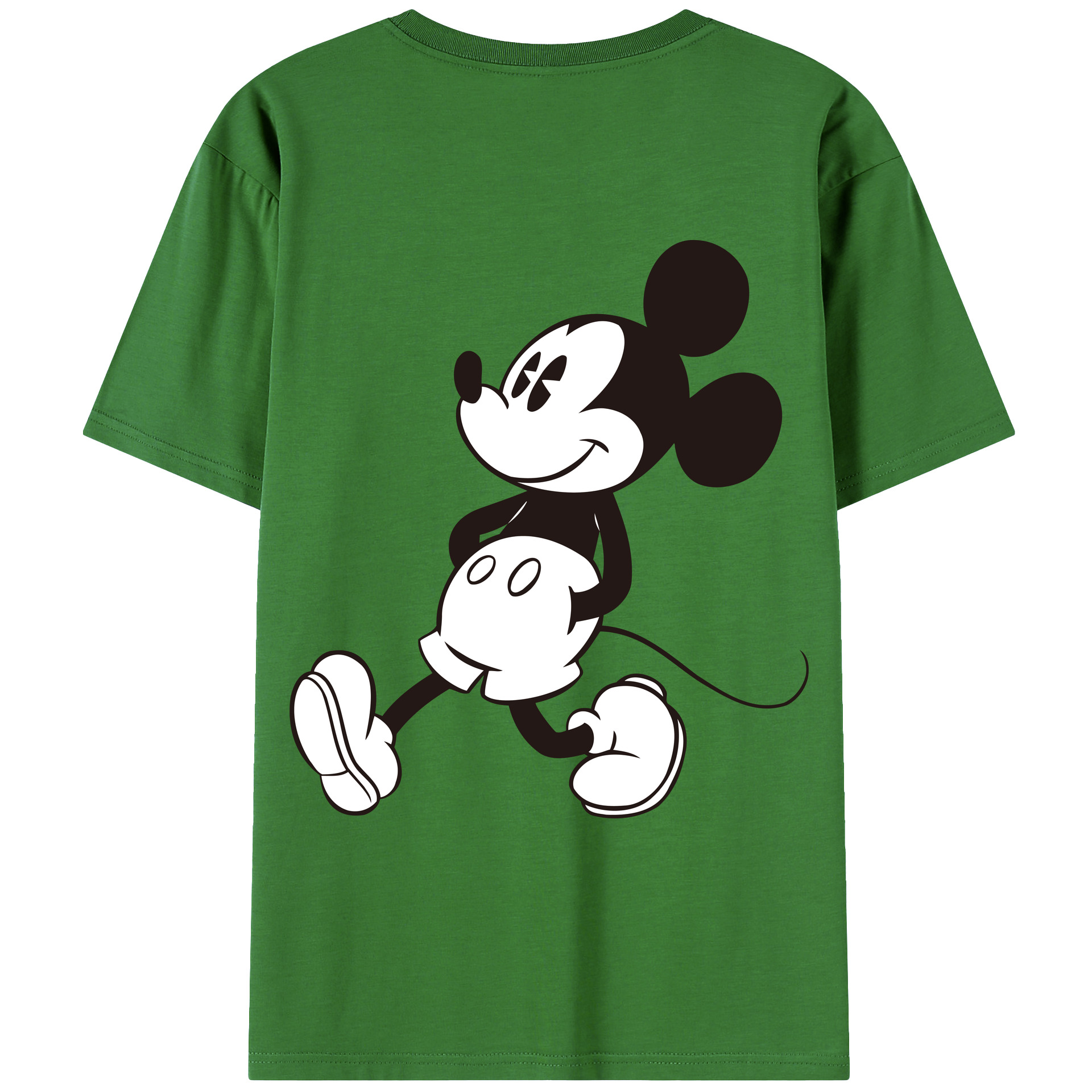 （画像用） ミッキーマウス Mickey Mouse レディース半袖Tシャツ(バックプリント)